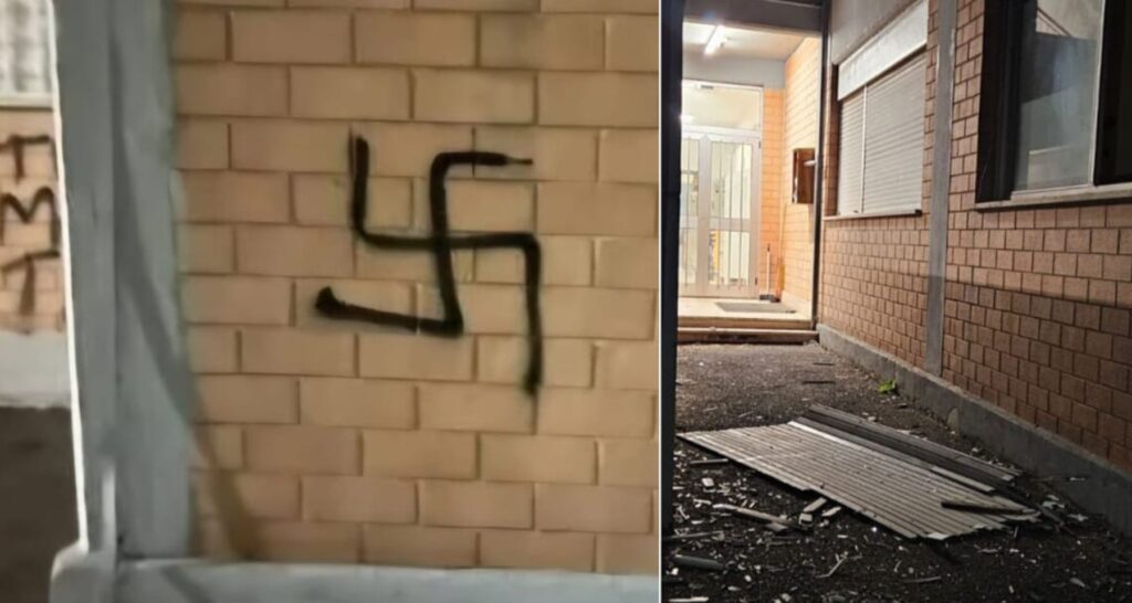 Attentato neofascista a scuola sulla Portuense: bomba carta e svastiche sui muri. 3 incappucciati in fuga