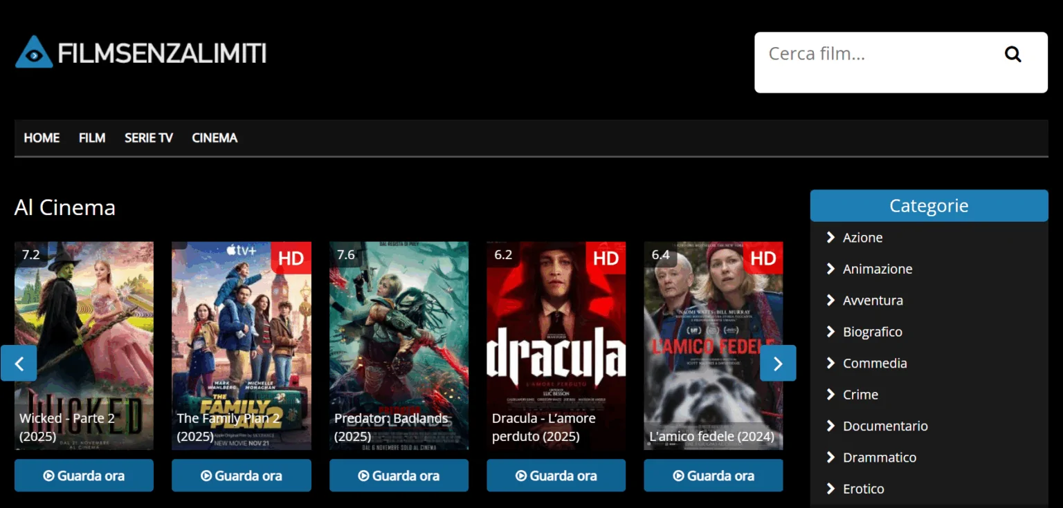 FilmSenzaLimiti nuovo link