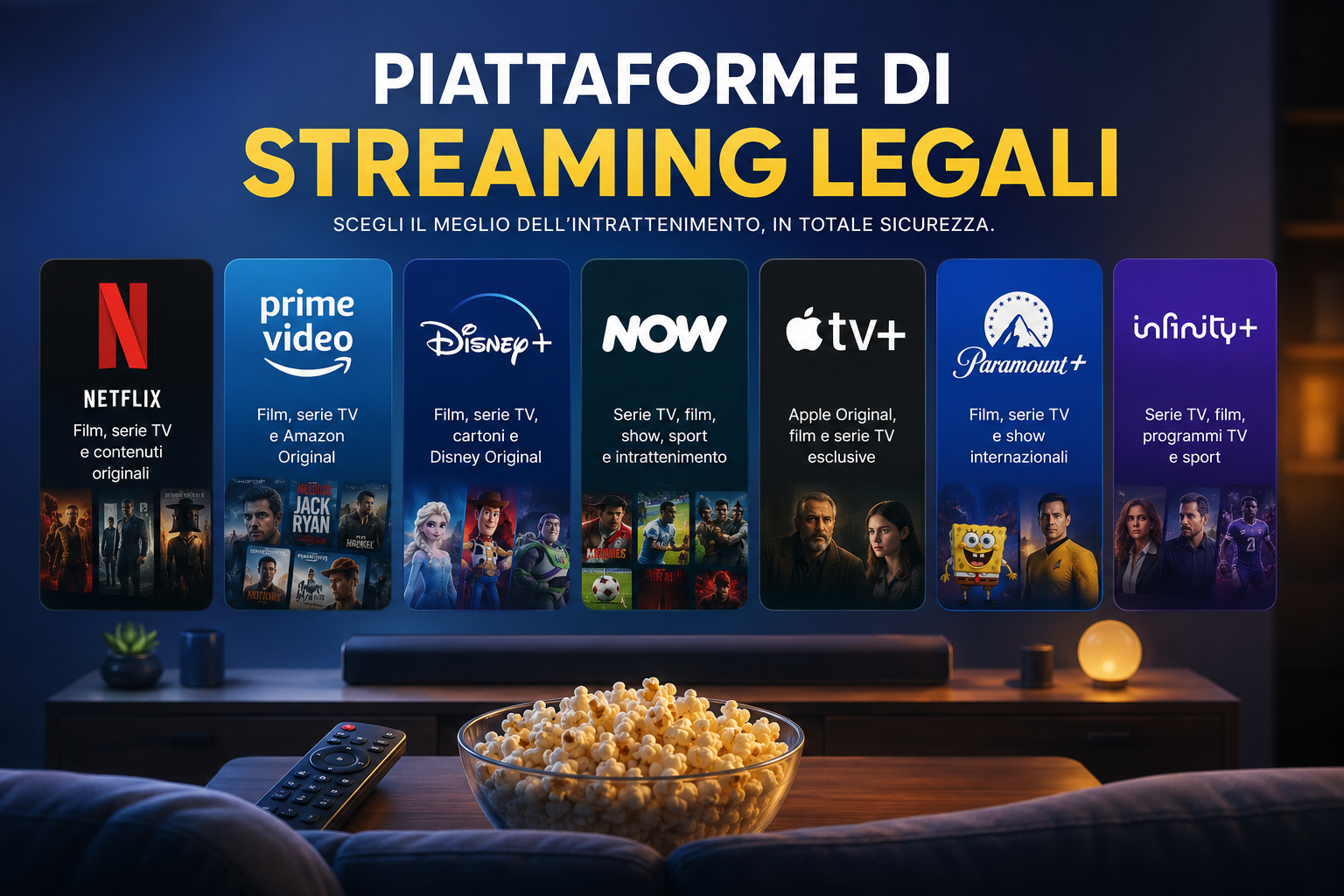 migliori piattaforme di streaming legali